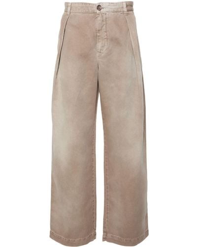 WOOD WOOD Fraser Faded Wide-leg Trousers - Natural
