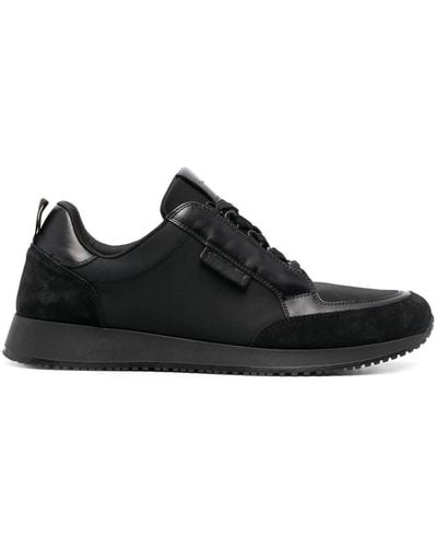 Gianvito Rossi Debossed-logo Lace-up Trainers - Black