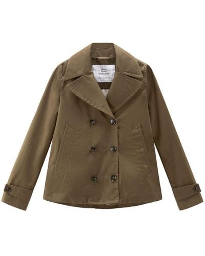 Woolrich Havice Double-breasted Peacoat - Green