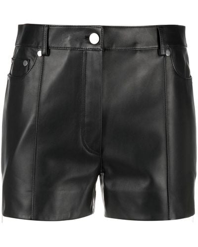 Peter Do Zip-trim Leather Shorts - Black