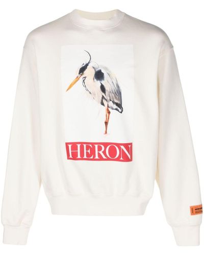 Heron Preston Sweater Met Print - Wit