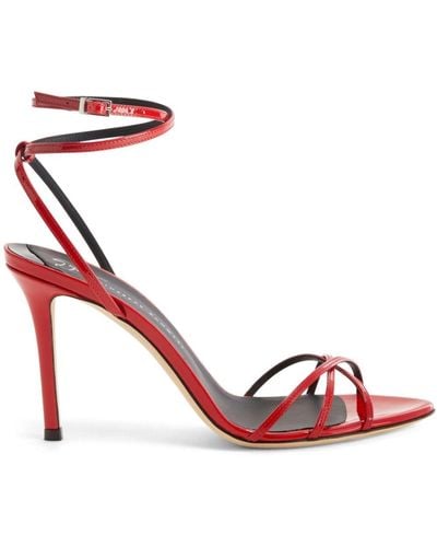 Giuseppe Zanotti Amila 90mm Leather Sandals - Red