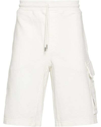 C.P. Company Lens-detail Cotton Bermuda Shorts - White