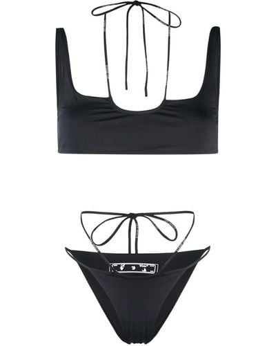 Off-White c/o Virgil Abloh Set bikini con stampa - Nero