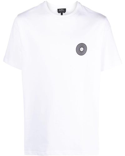 A.P.C. Graphic-Print Cotton T-Shirt - White