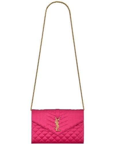 Saint Laurent Handtasche mit Logo-Schild - Pink