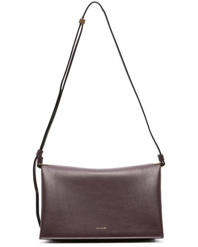 Wandler Uma Leather Logo-print Bag - Purple