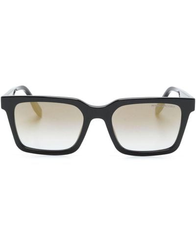 Marc Jacobs Zonnebril Met Vierkant Montuur En Spiegelende Glazen - Zwart