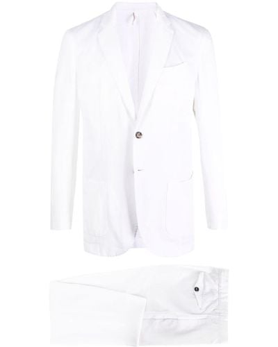 Dell'Oglio Einreihiger Anzug - Weiß