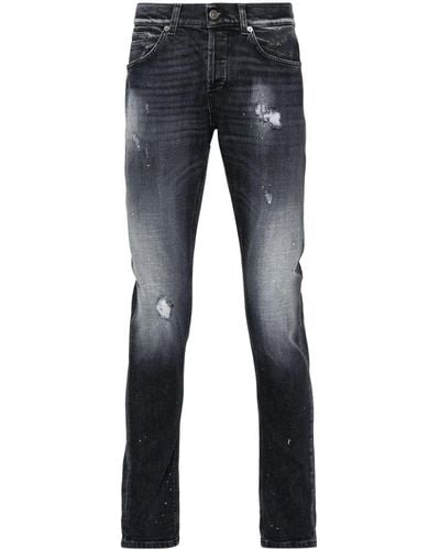 Dondup Jeans skinny George con effetto vissuto - Blu