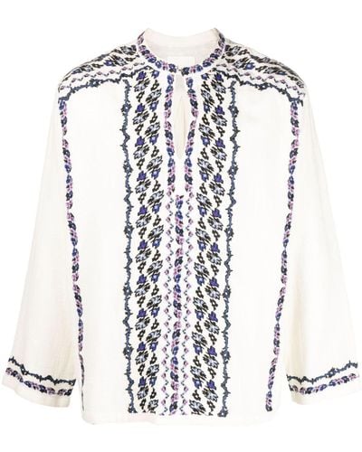 Isabel Marant Cikariah Embroidered Shirt - White
