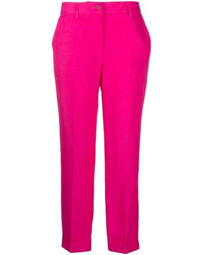 P.A.R.O.S.H. Mid-rise Tailored Straight Pants - Pink