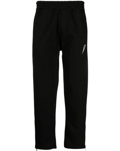 Neil Barrett Embroidered-logo jogging Pants - Black