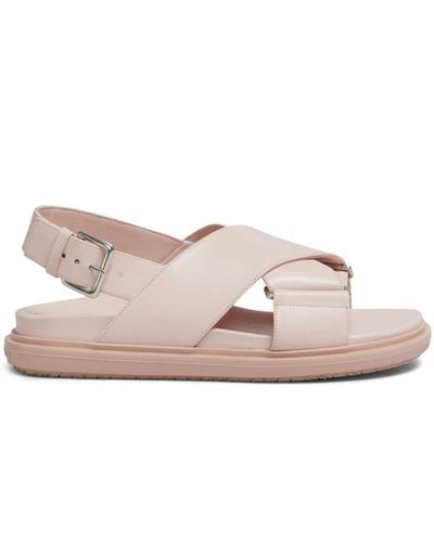 Marni Fussbet Leather Sandals - Pink