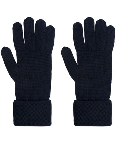 Vivienne Westwood Orb Logo-embroidered Wool Gloves - Blue