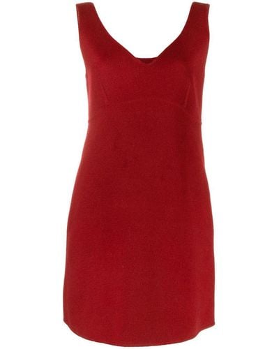 P.A.R.O.S.H. Wool V-neck Dress - Red