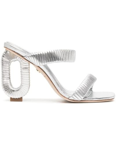 Dee Ocleppo Jamaica 90mm Leather Sandals - White