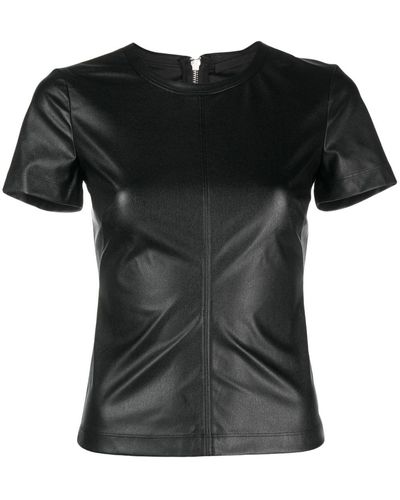 Helmut Lang T-Shirt mit Reißverschluss - Schwarz