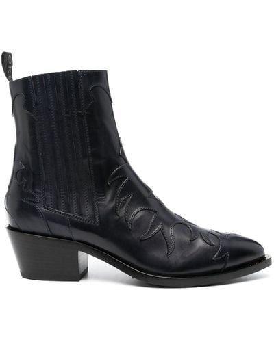 Sartore 45mm Leather Boots - Black