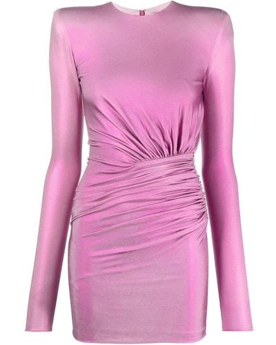 Alexandre Vauthier Long-sleeve Ruched Dress - Pink