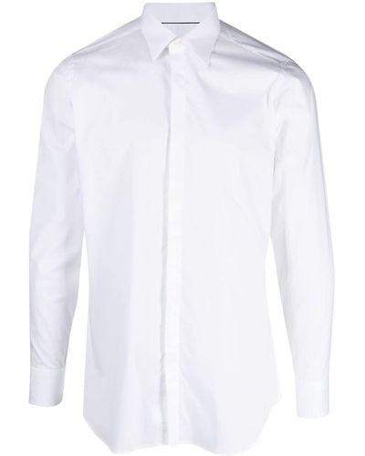 Tintoria Mattei 954 Long-sleeve Street-cotton Shirt - White