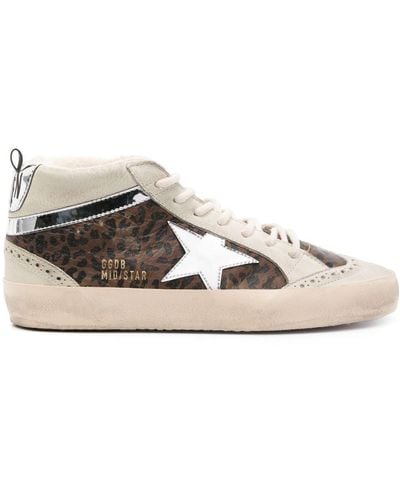 Golden Goose Mid-star High-top Trainers - Brown
