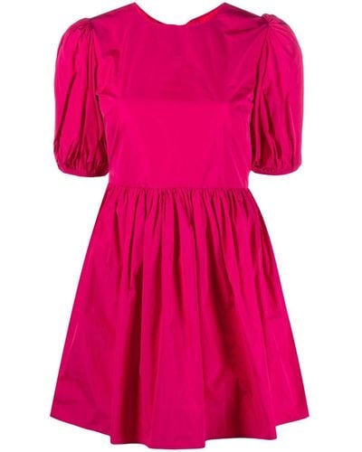 RED Valentino Bow-detail Taffeta Minidress - Pink
