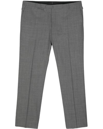 Corneliani Leader Wool Tailored Trousers - Grey