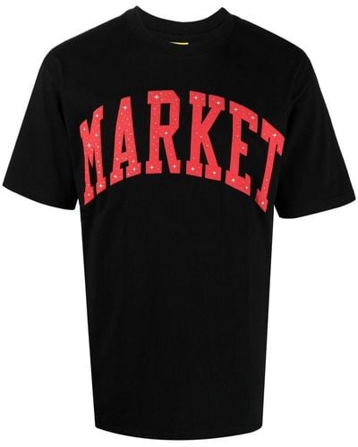 Market Logo-print Cotton T-shirt - Black