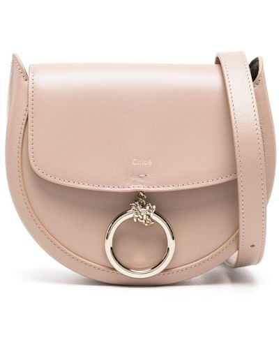 Chloé Marcie Leather Crossbody Bag - Pink