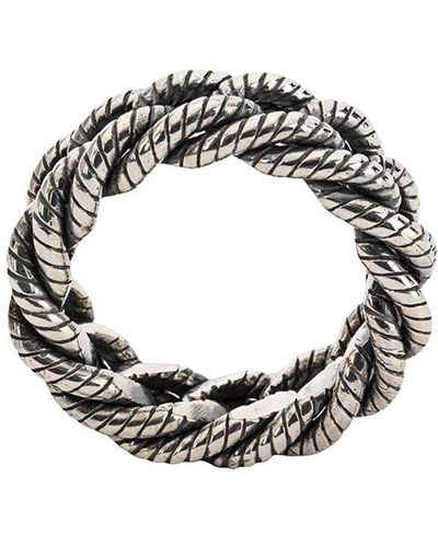 Ugo Cacciatori Rope Ring - Metallic