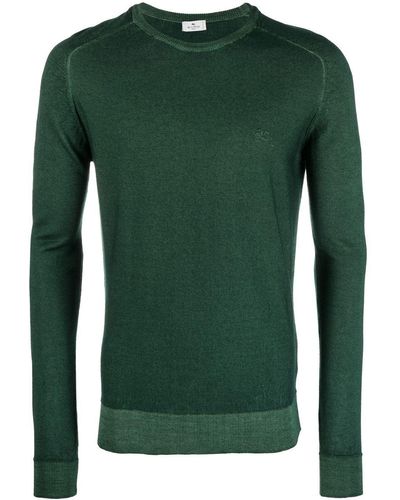 Etro Jersey con logo bordado - Verde