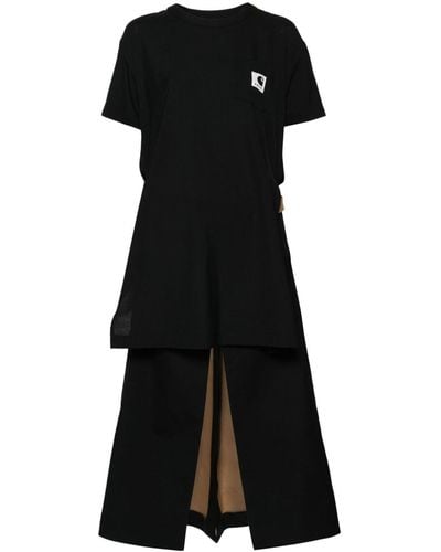 Sacai X Carhartt Wip Suit Bonding Jurk - Zwart