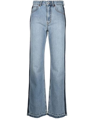 Victoria Beckham Julia High-waisted Straight Jeans - Blue