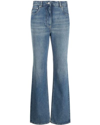 Ferragamo Gerade High-Waist-Jeans - Blau