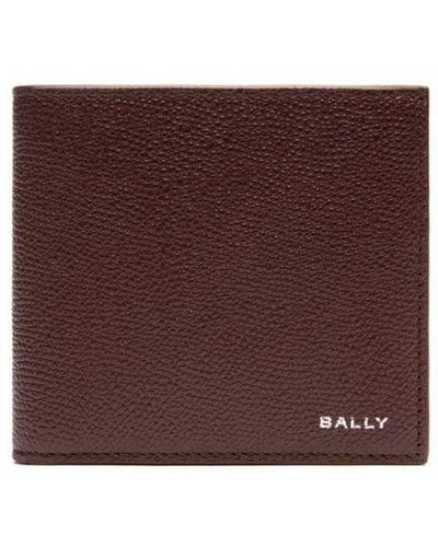 Bally Logo-print Leather Wallet - Purple