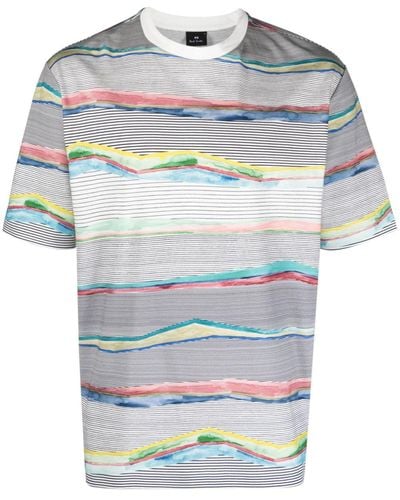 PS by Paul Smith Plains プリント Tシャツ - グレー