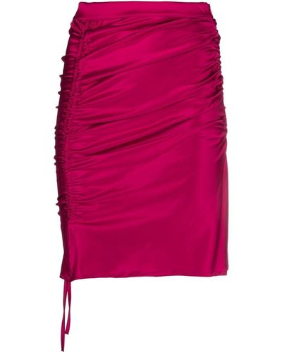 Gcds Drawstring-fastening Gathered Skirt - Pink