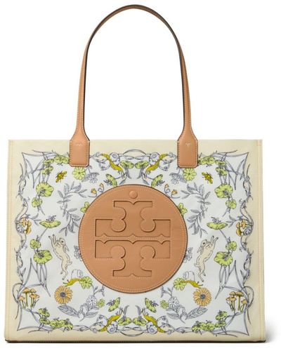 Tory Burch Ella Floral-print Tote Bag - White