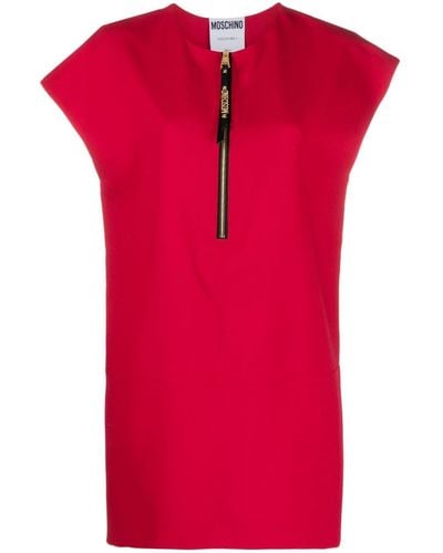 Moschino Cap-sleeve Cady Minidress - Red