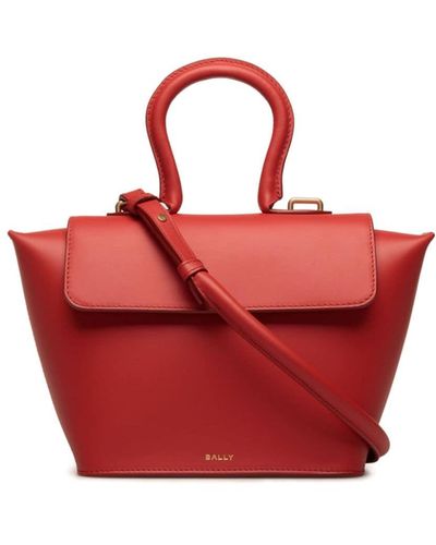 Bally Belle Leather Crossbody Bag - Red