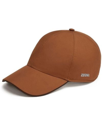 Zegna ロゴ キャップ - ブラウン