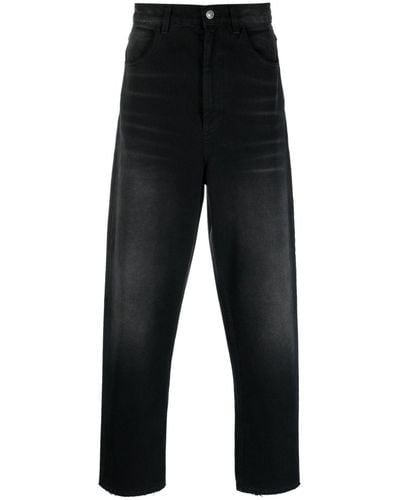 Marni Whiskering-effect Straight-leg Jeans - Black