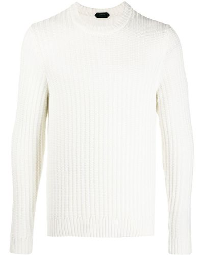 Zanone Ribbed Virgin-wool Sweater - Multicolor