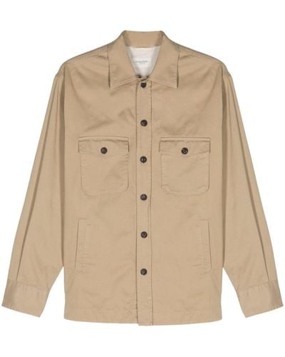 Tintoria Mattei 954 Spread-collar Cotton Shirt Jacket - Natural