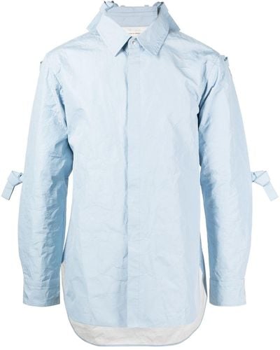 Craig Green Crinkled Long-sleeve Shirt - Blue