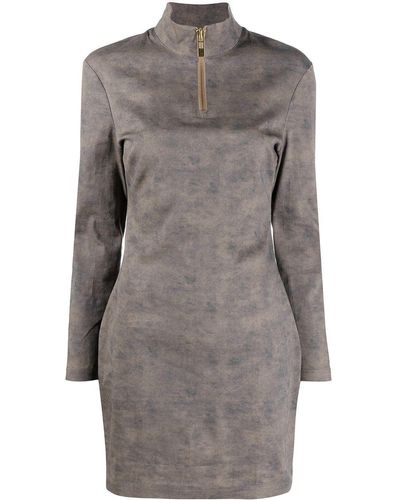 Han Kjobenhavn Washed-effect Twill Mini Dress - Grey