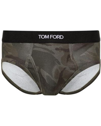 Tom Ford カモフラージュ ブリーフ - ブラック