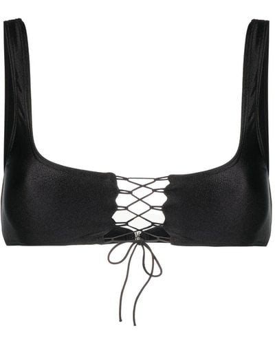 Leslie Amon Erin Tie-fastening Bikini Top - Black