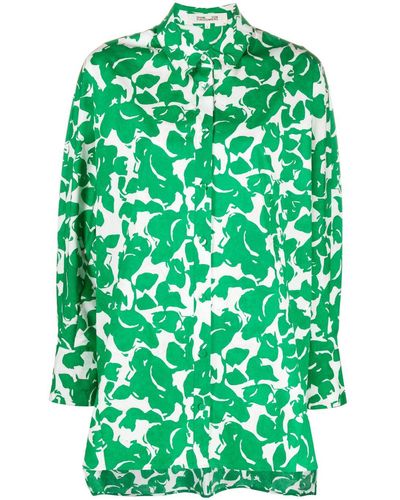 Diane von Furstenberg Hemd mit Print - Grün